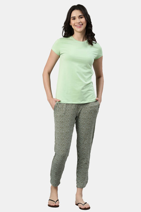 Enamor Viscose Loungewear Bottom - Armygreen Arrowhead Aop — image 5